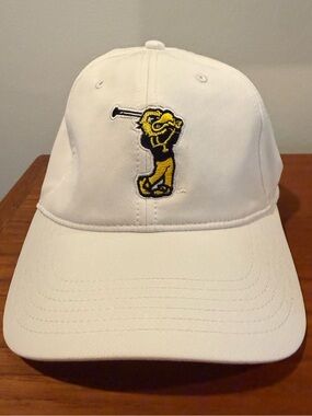 Rare Iowa Hawkeyes Herky Gold white hat adjustable